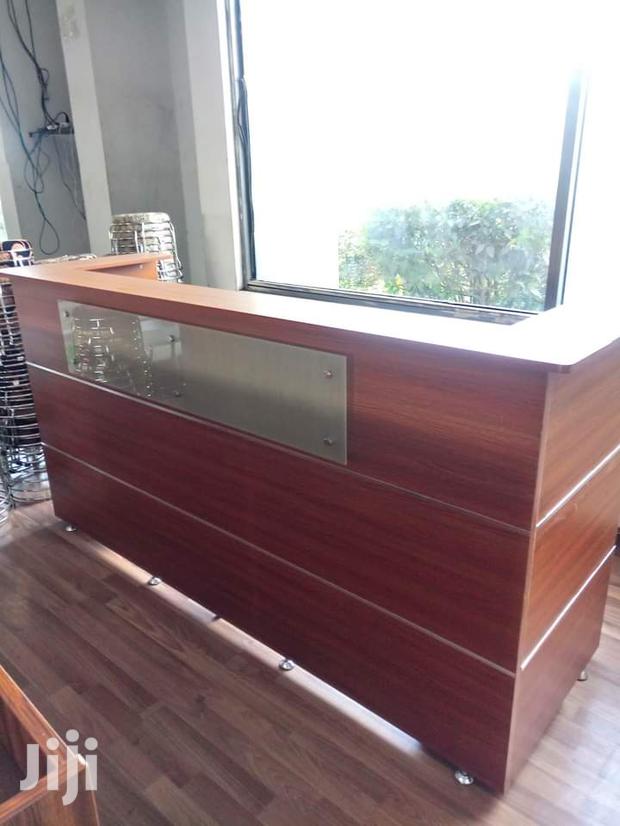2.2m Brown Reception Table - main view
