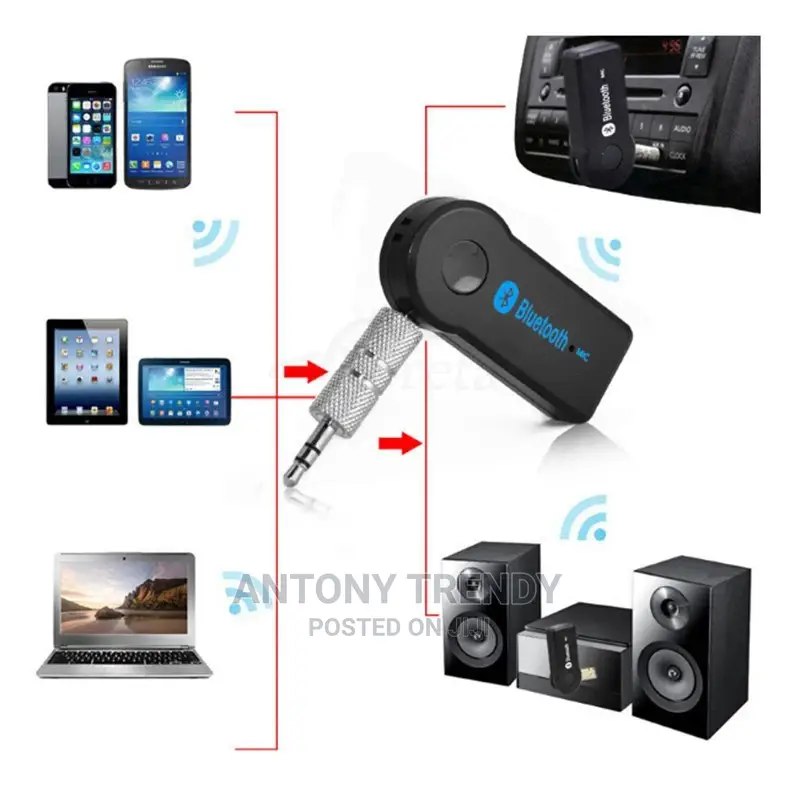 Audio Stereo Music Receiver Adapter With Mic