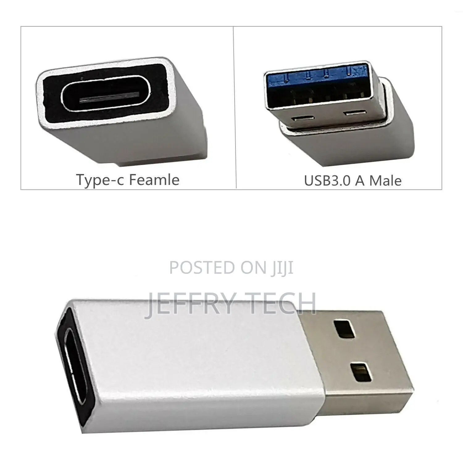 USB 3.0 Male (USB-A) to USB3.1 Type C (USB-C) Female Connect
