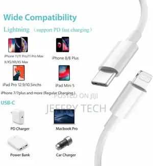 USB-C Lightning Male to Type-C Male Quick Charging Cable For