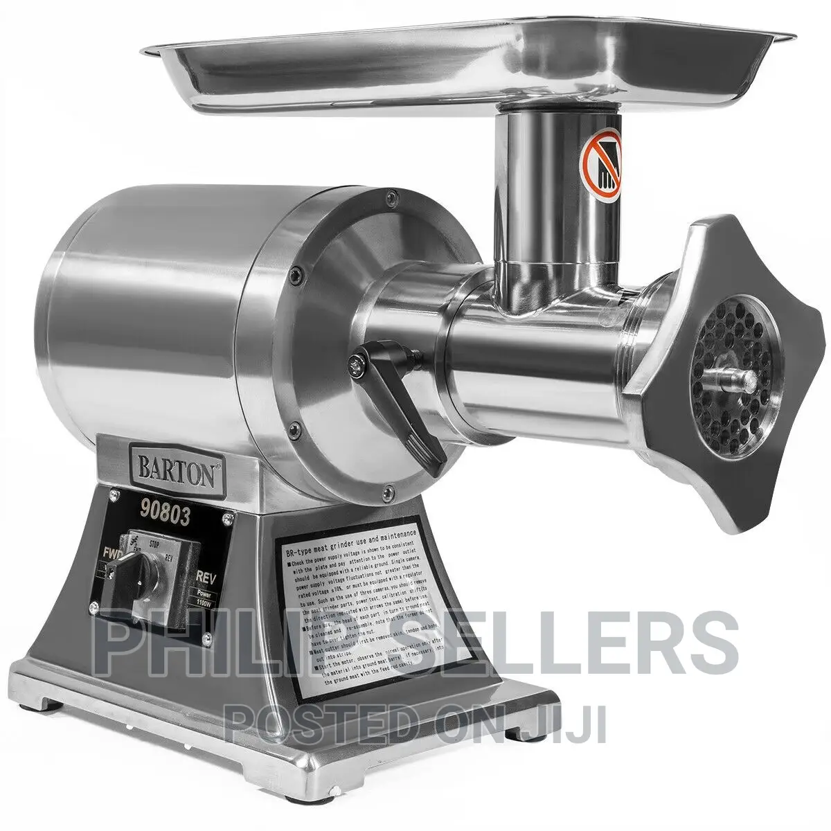 Electric Meat Grinder Stainless Steel Heavy Duty #22 Sausage