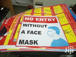 No Entry Without A Face Mask Sticker