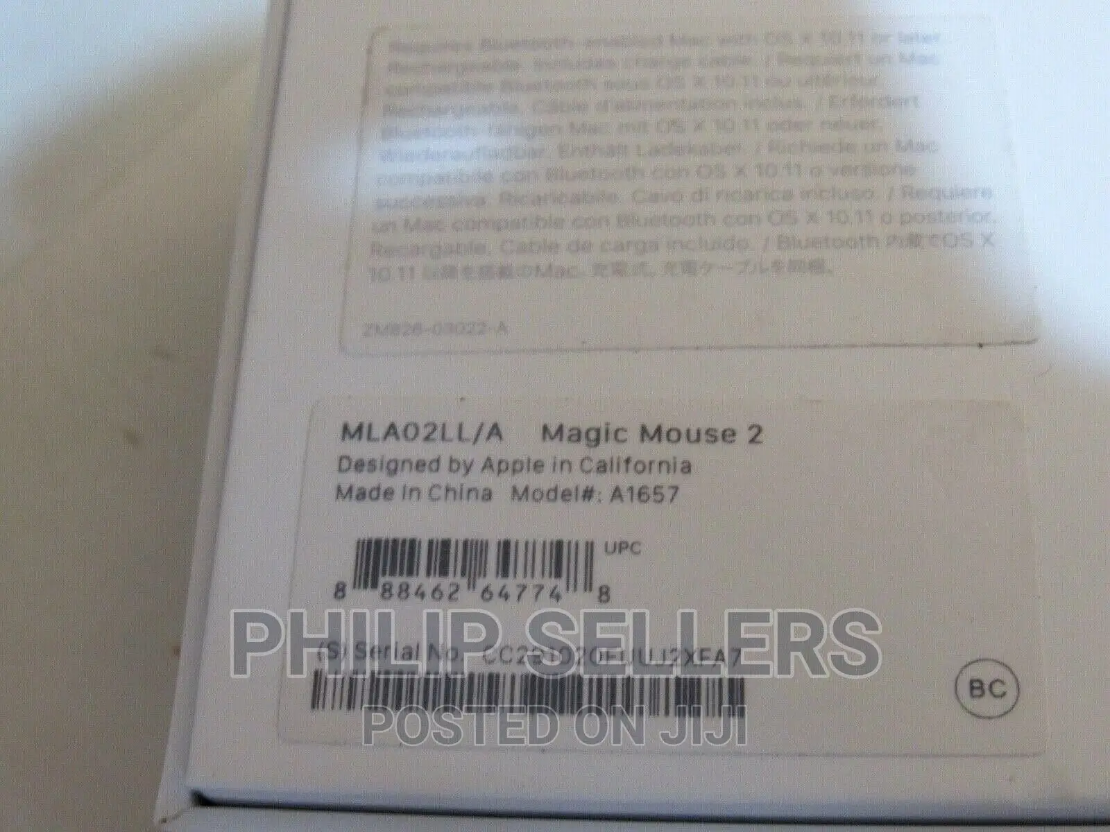 Apple Magic Mouse 2 Wireless Rechargeable - Silver - MLA02LL