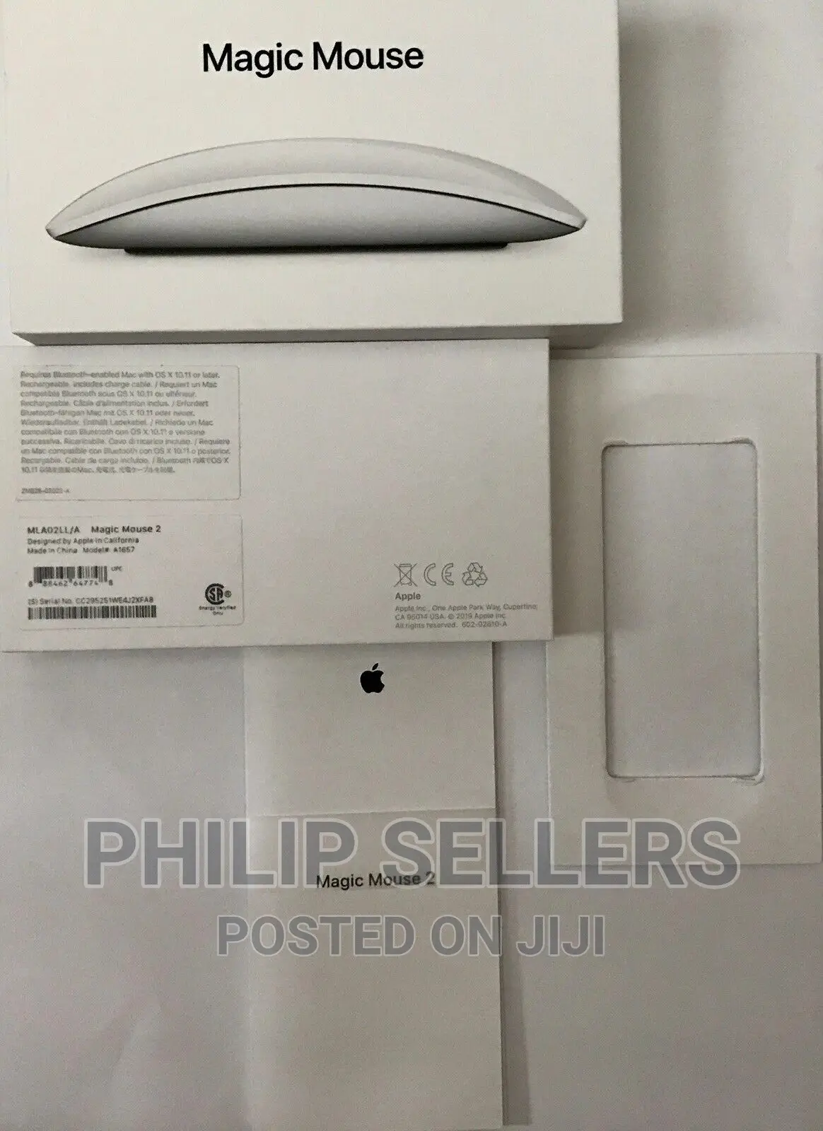 Apple Magic Mouse Wireless Mouse Bluetooth Rechargeable Silv