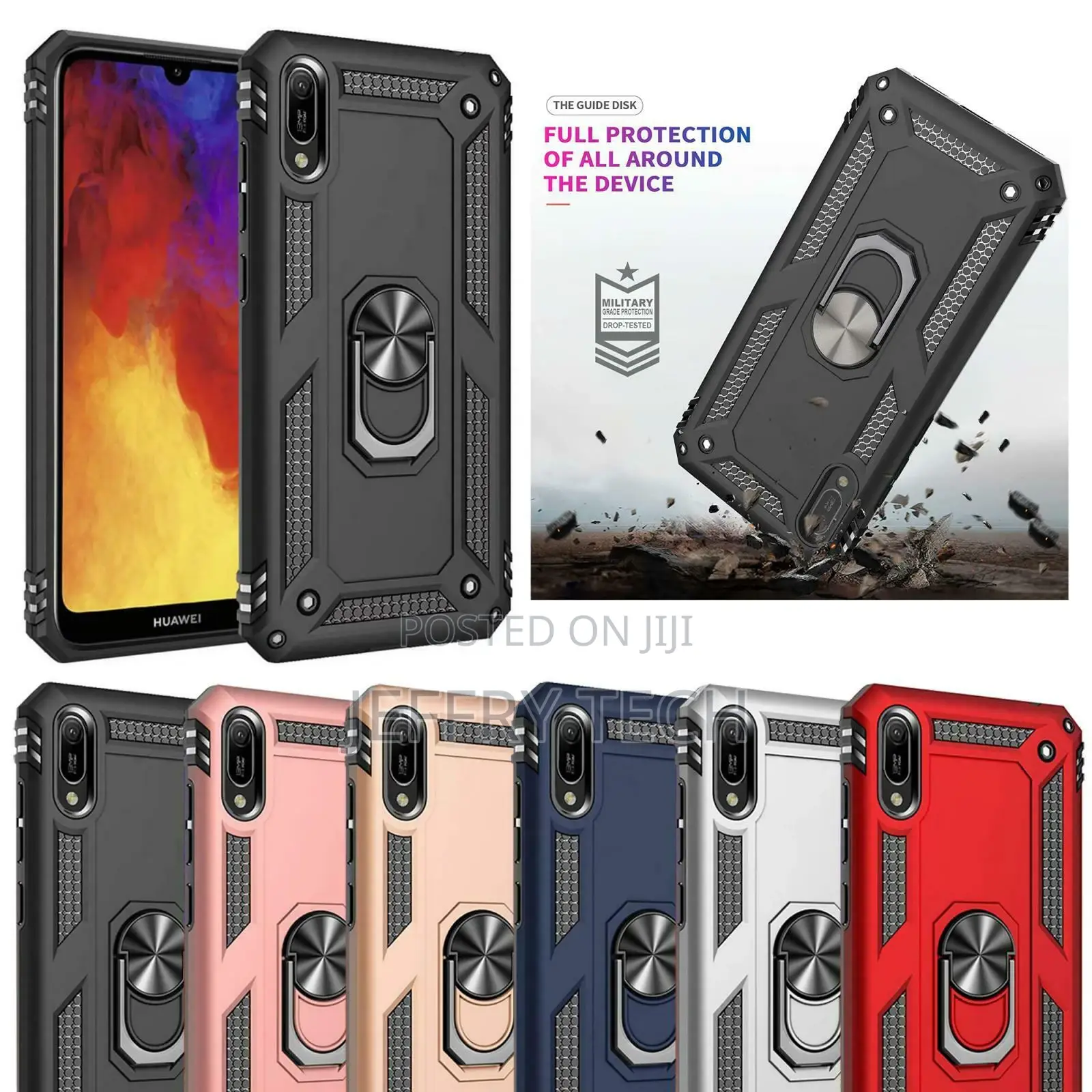 Huawei Y6 2019, Y6s, Shockproof Magnetic Ring Armour TOUGH P