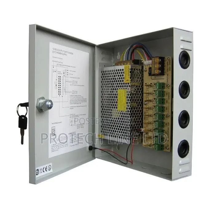 CCTV Power Supply 10amps Closed/Fused