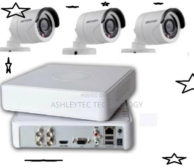 Three 3 Hikvision Complete CCTV Camera - main view