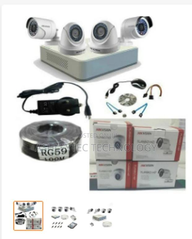 Hikvision 4 CCTV CAMERA FULL Kit (With Night Vision+ Motion