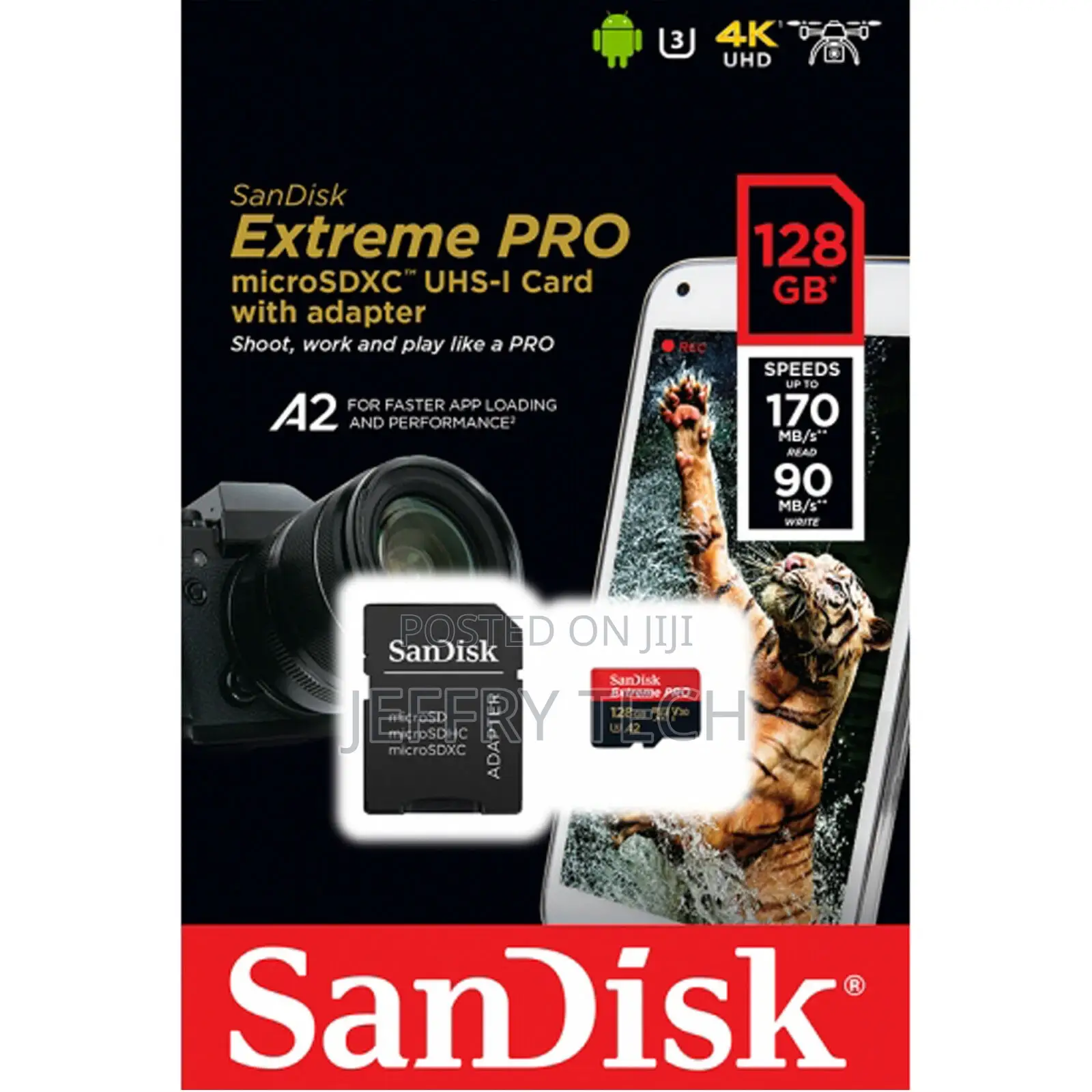 Sandisk 128GB Micro SD SDXC Microsd TF Extreme PRO Class