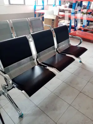 Black Padded Waiting Bench