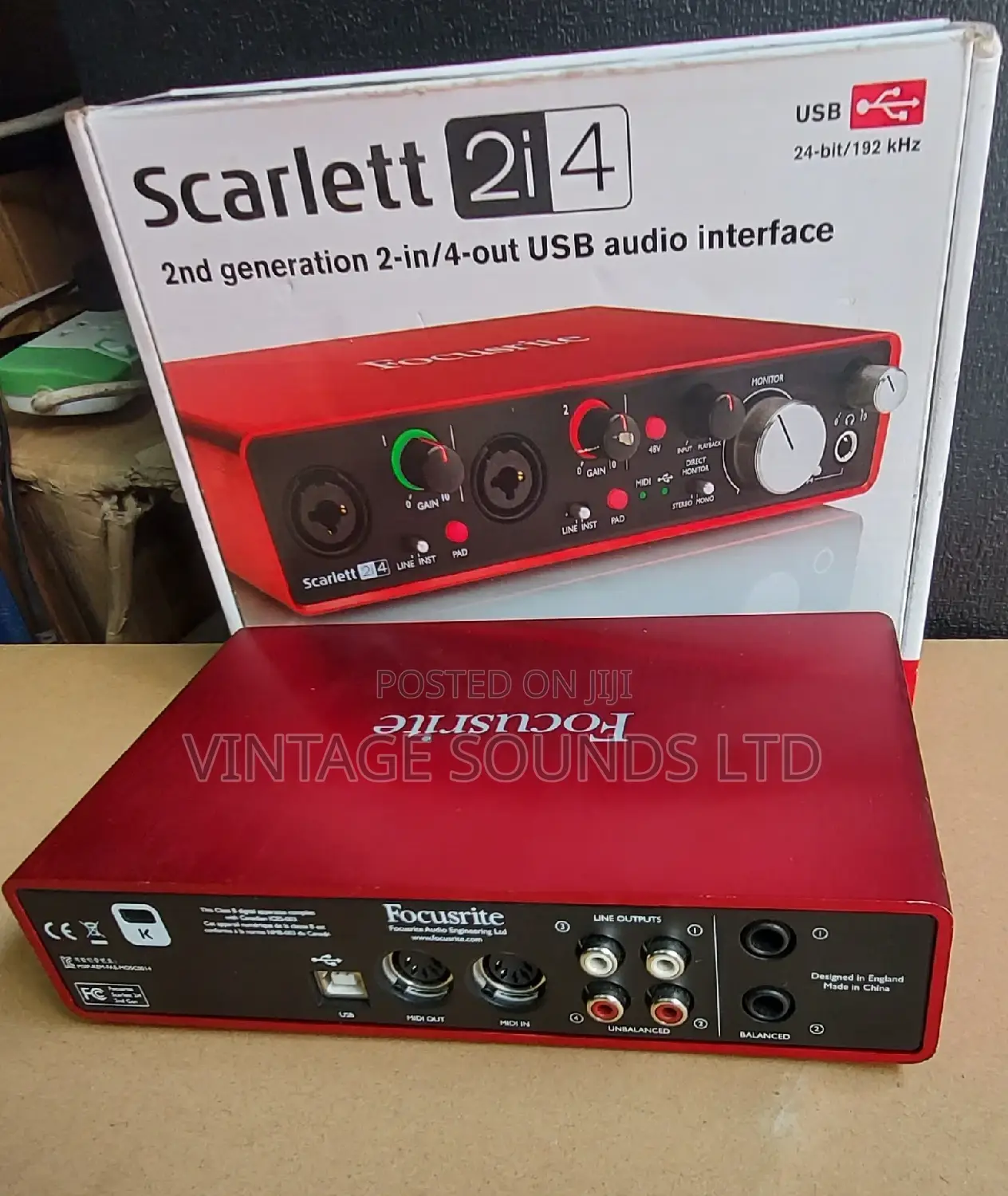 Focusrite Scarlet 2i4 Usb Audio Interface Soundcard