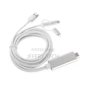 3-In-1 HDMI Cable - Lightning, Type-C, Microusb