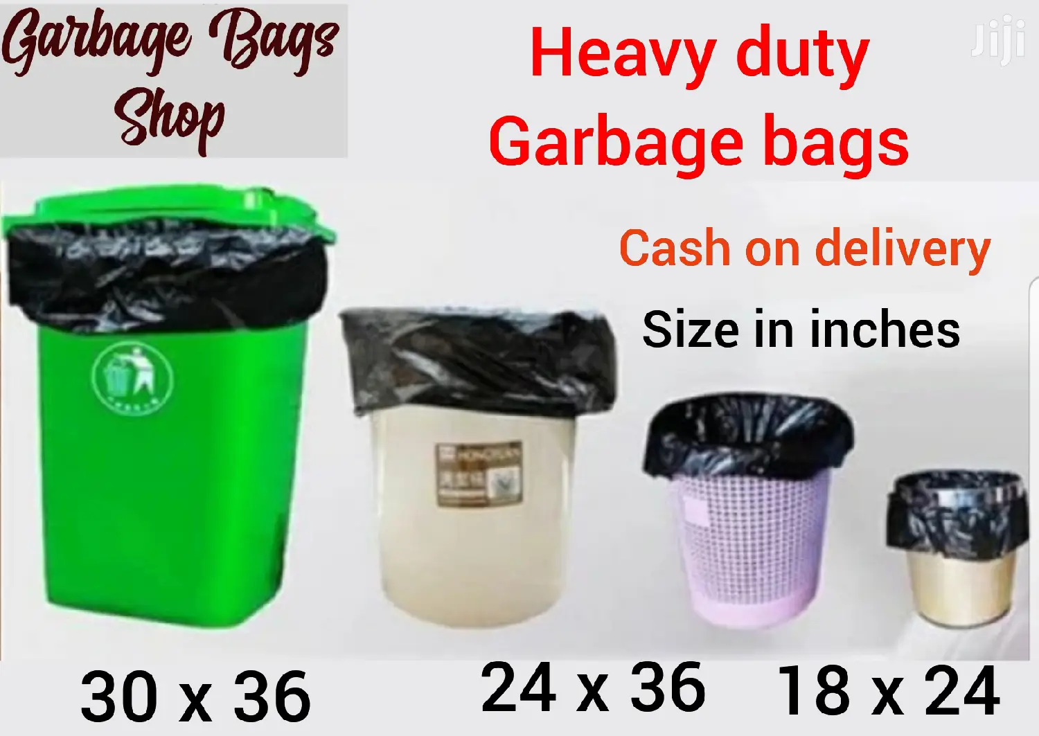 24" X 36" Garbage Bag. Quality Heavy Duty Bags.