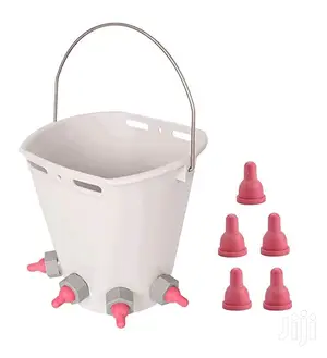 Calf Milk Feeding Bucket With Teats