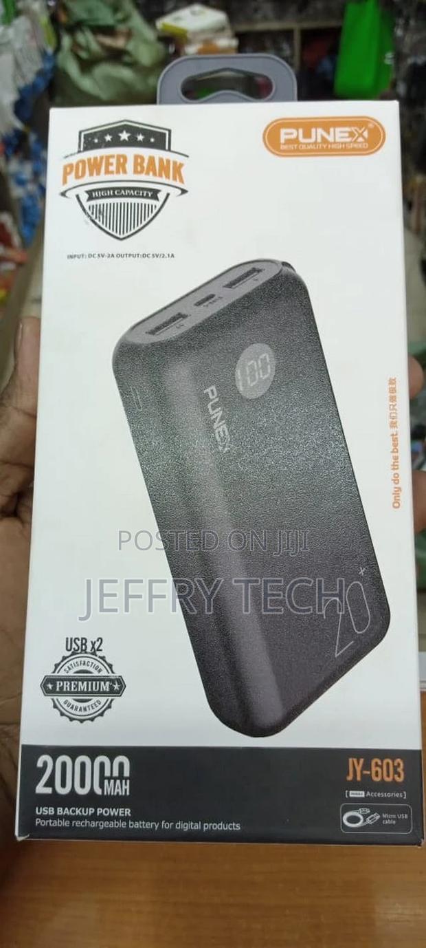 PUNEX USB Power Bank Available.