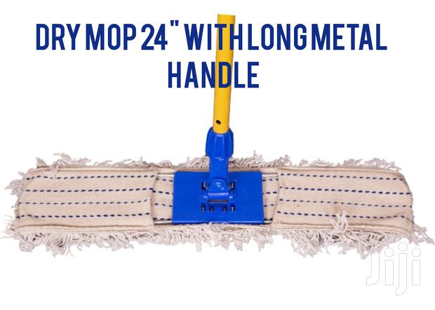 24" Dry Mop With Metallic Handle.