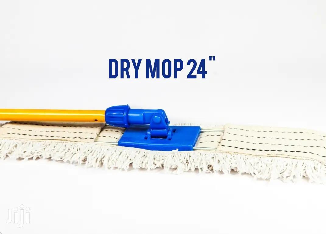 24" Dry Mop With Metallic Handle.