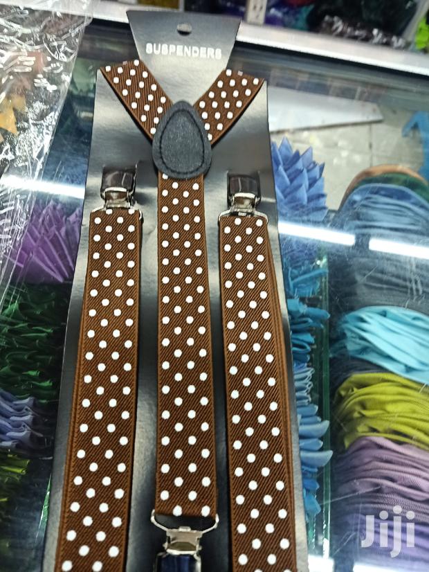 Polycadot Maroon Suspenders - thumbnail 2