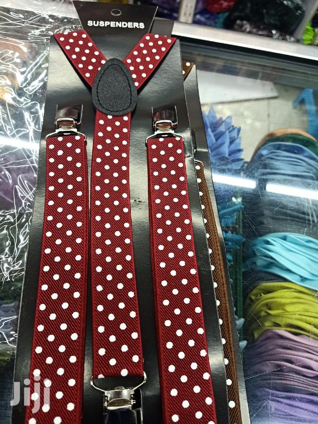 Polycadot Maroon Suspenders - thumbnail 3