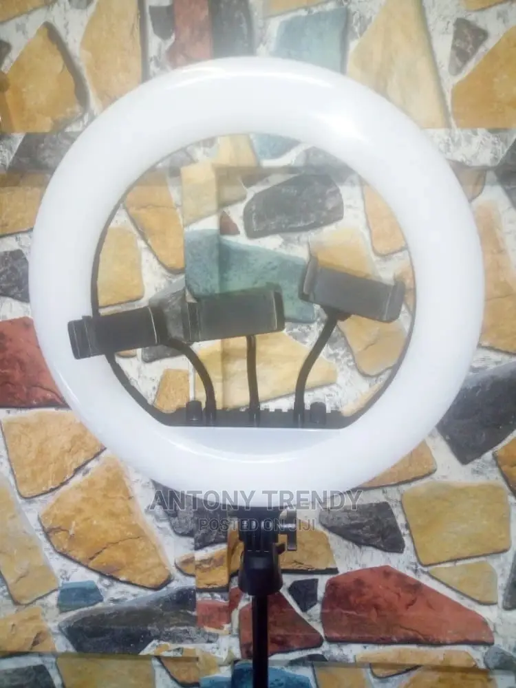 Dimmable Led Ring Light Kit With Stand, Wireless Remote, Ph