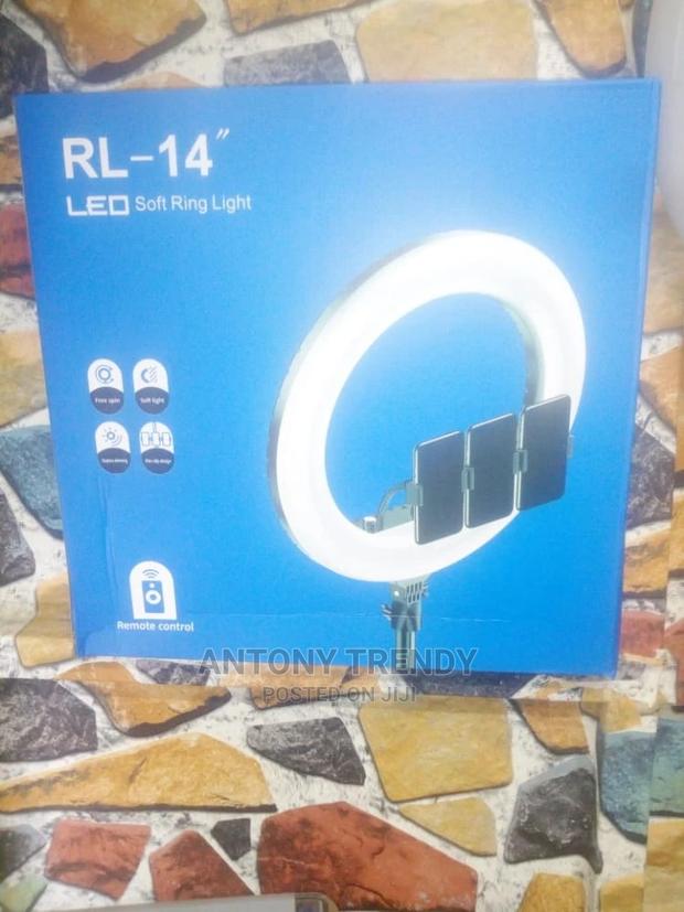 Dimmable Led Ring Light Kit With Stand, Wireless Remote, Ph - thumbnail 3