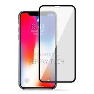 Protective Tempered Glass Screen Protector for iPhone X - Bl