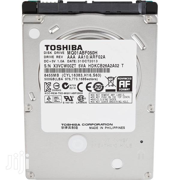500GB Toshiba Internal Hard Disk Laptop - main view