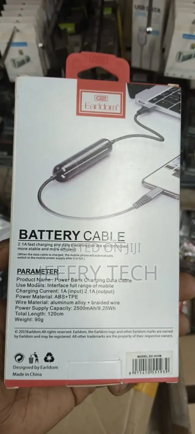 Earldom EC-033M Power Bank Design Charging & Data Sync Cable