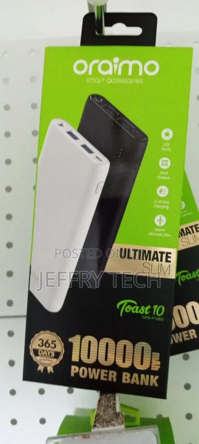 Oraimo Toast 10 OPB-P106D Ultimate Slim 10000mah Power Bank