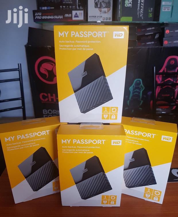 Wd 1tb Black My Passport Portable External Hard Drive - main view