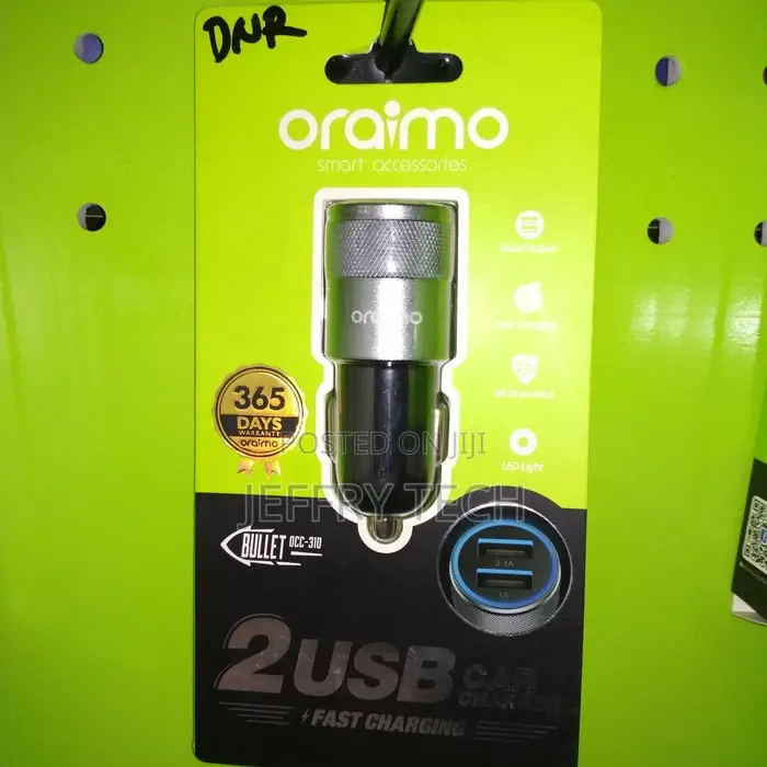 Oraimo Bullet Occ-310 2usb Charger Fast Charging