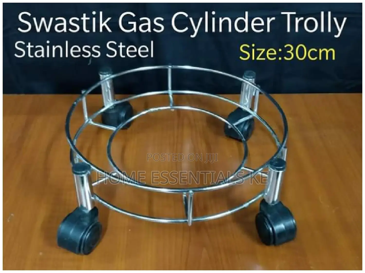 30cm Stainless Steel 2cylinder Trolley