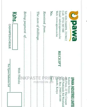 Customized Receipt Books Printing Services
