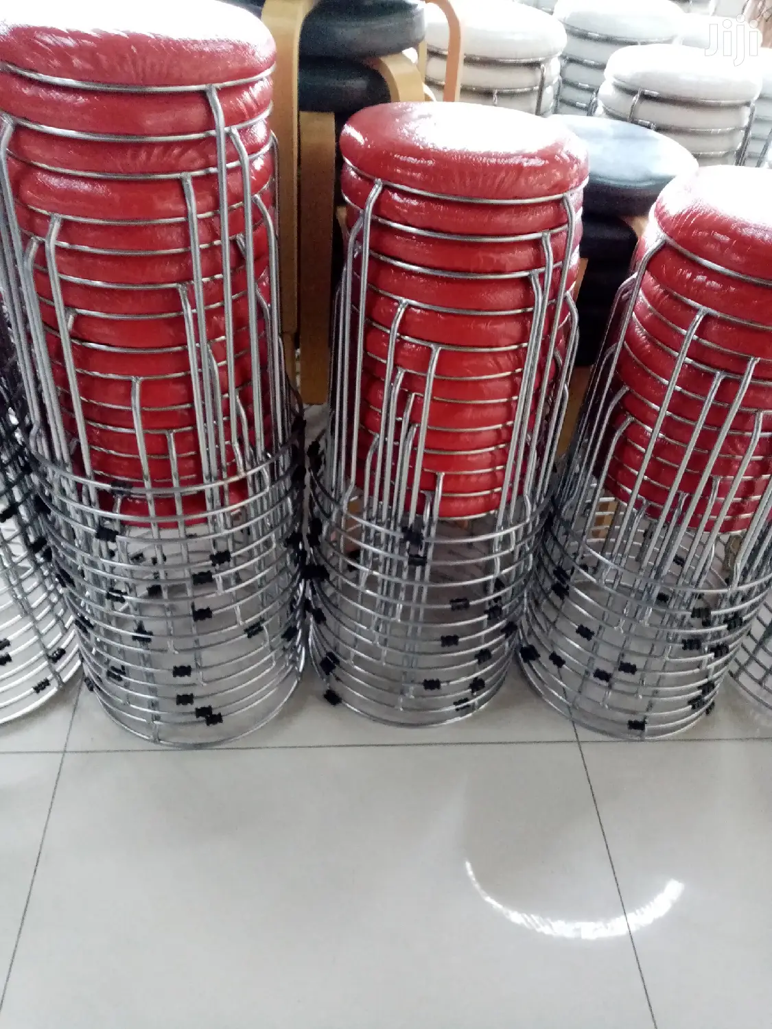 Red Stackable Stool