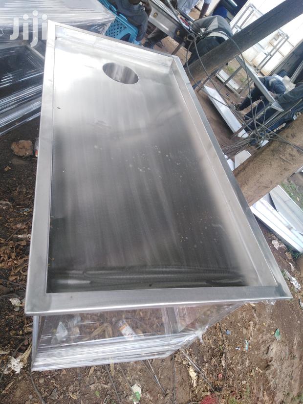 Deep Stainless Steel Kitchen Worktable - thumbnail 2