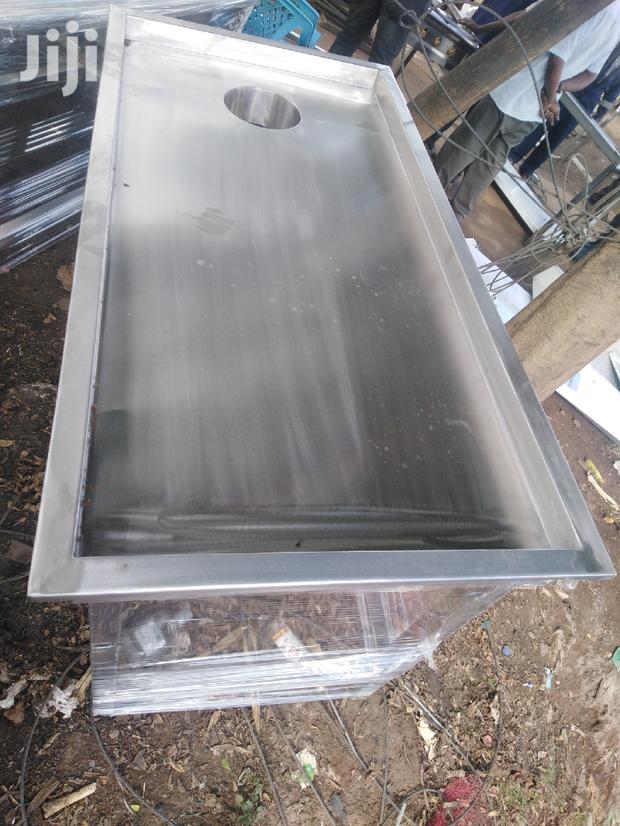 Deep Stainless Steel Kitchen Worktable - thumbnail 3