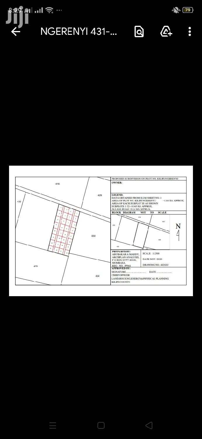 350/-K Land on Sale at Tezo Kilifi Coast