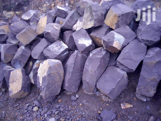 Yellow-brown Stones,Purple-blue Stones And Grey Stones