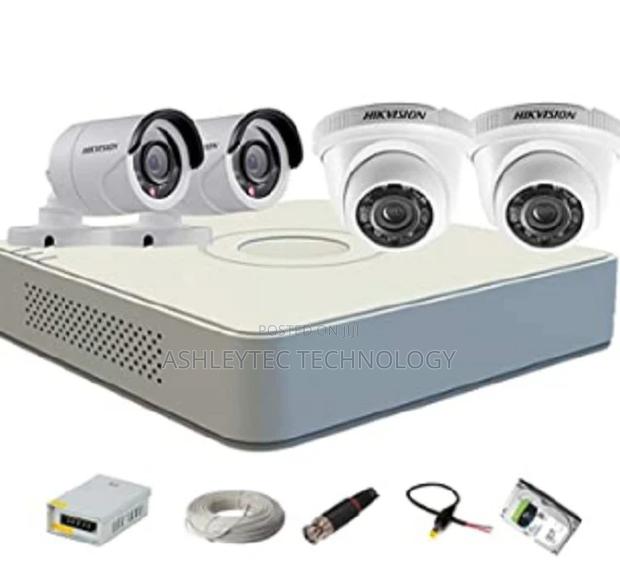 Hikvision 4 Channel DVR & 2 Dome & 2 Bullet CCTV Camera