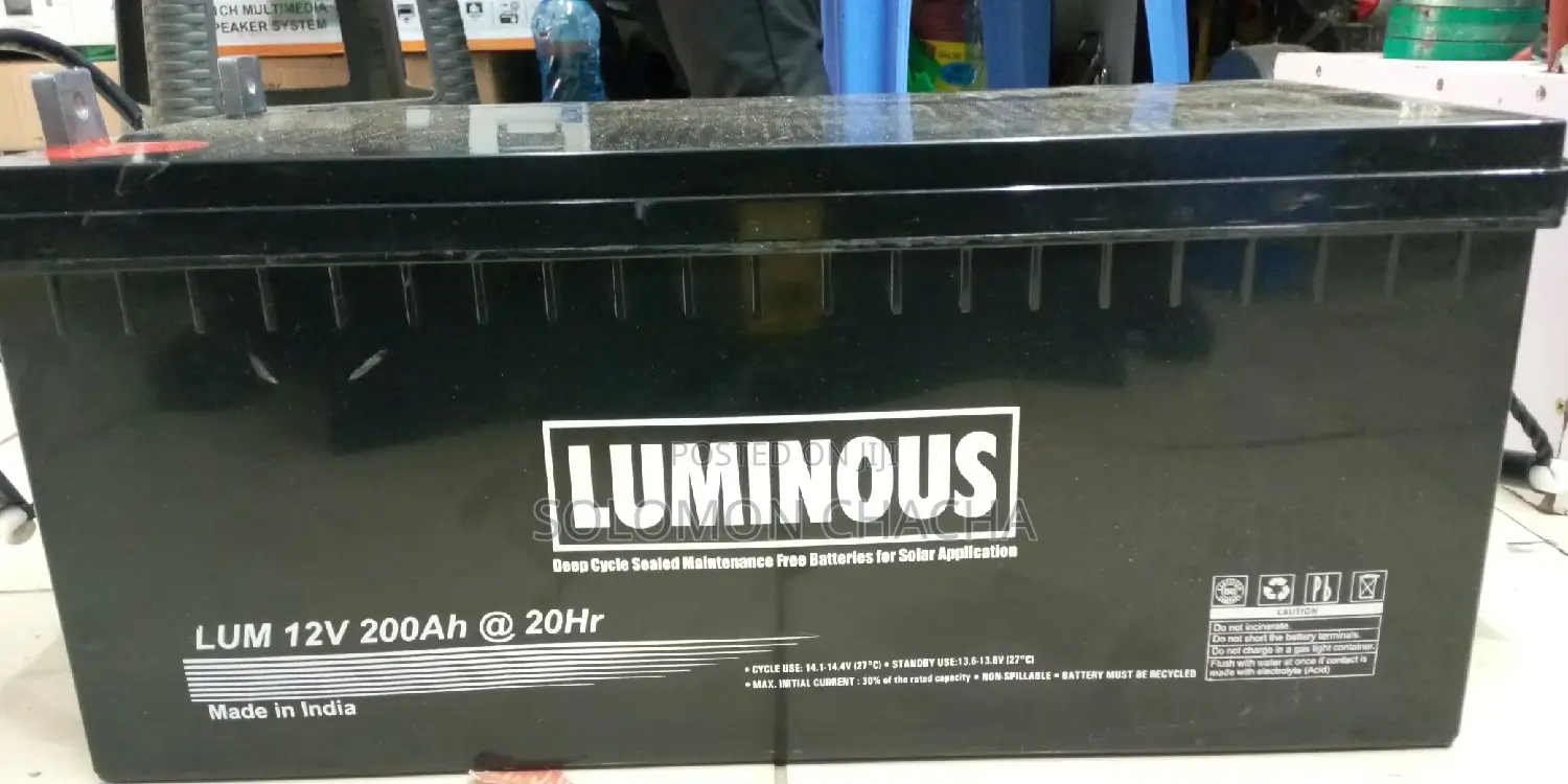 200ah Luminous Solar Battery 12V/20hr