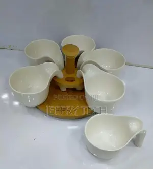 Soup Set With a Bamboo Base