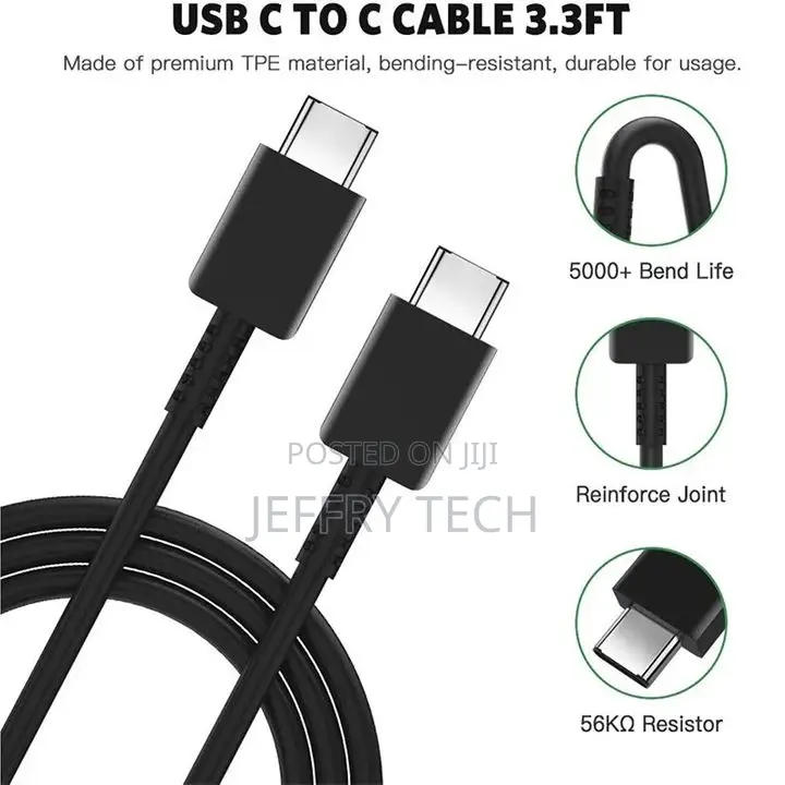 SAMSUNG 25W USB-C to USB-C Fast Charging Charger for Note10+