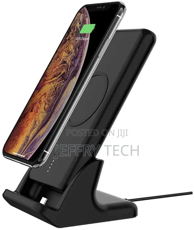 Powerology 2 in 1 Fast Wireless Power Bank 10000mah - Black
