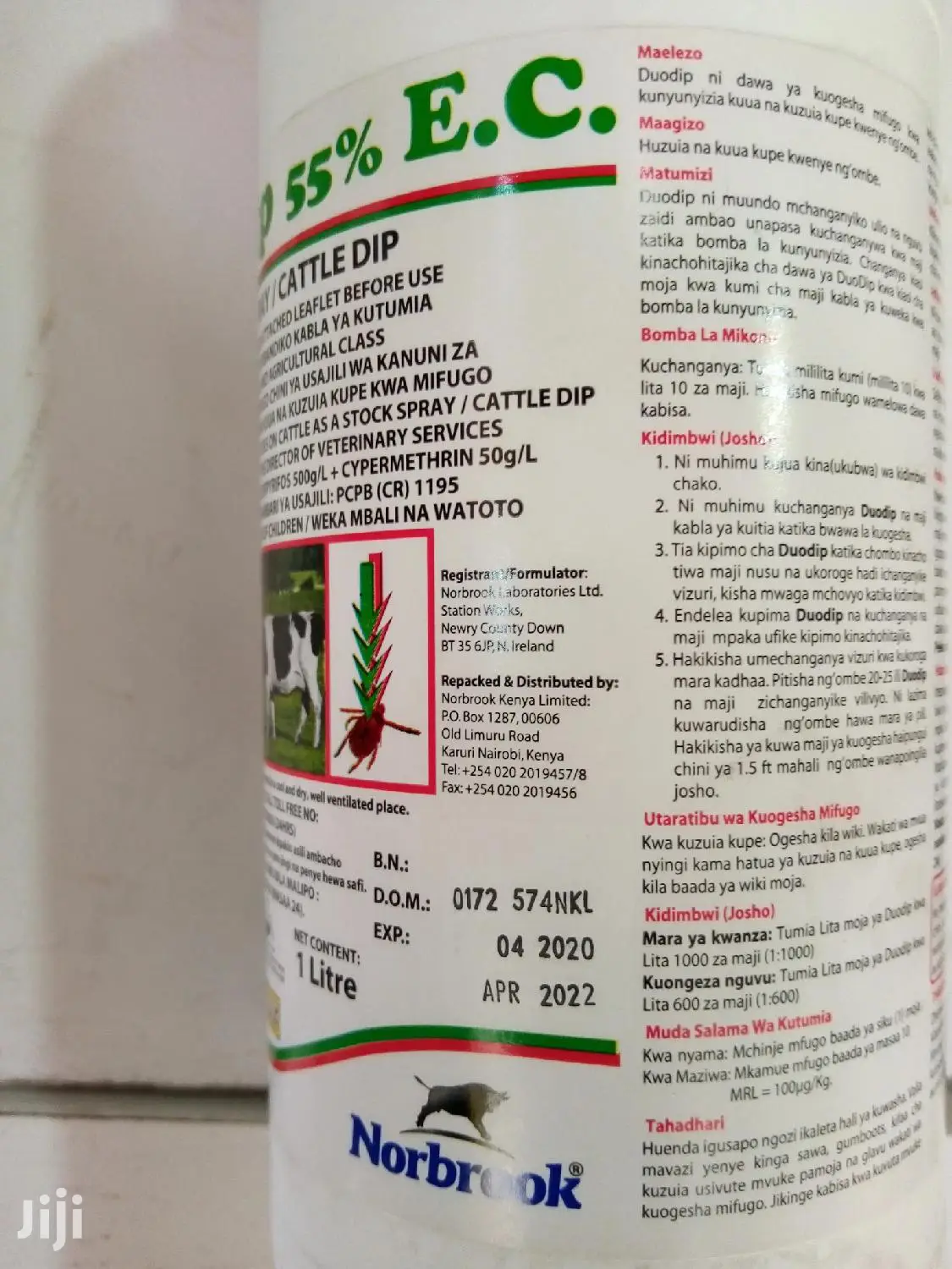 Duodip Acaricide 55% Ec 1litre