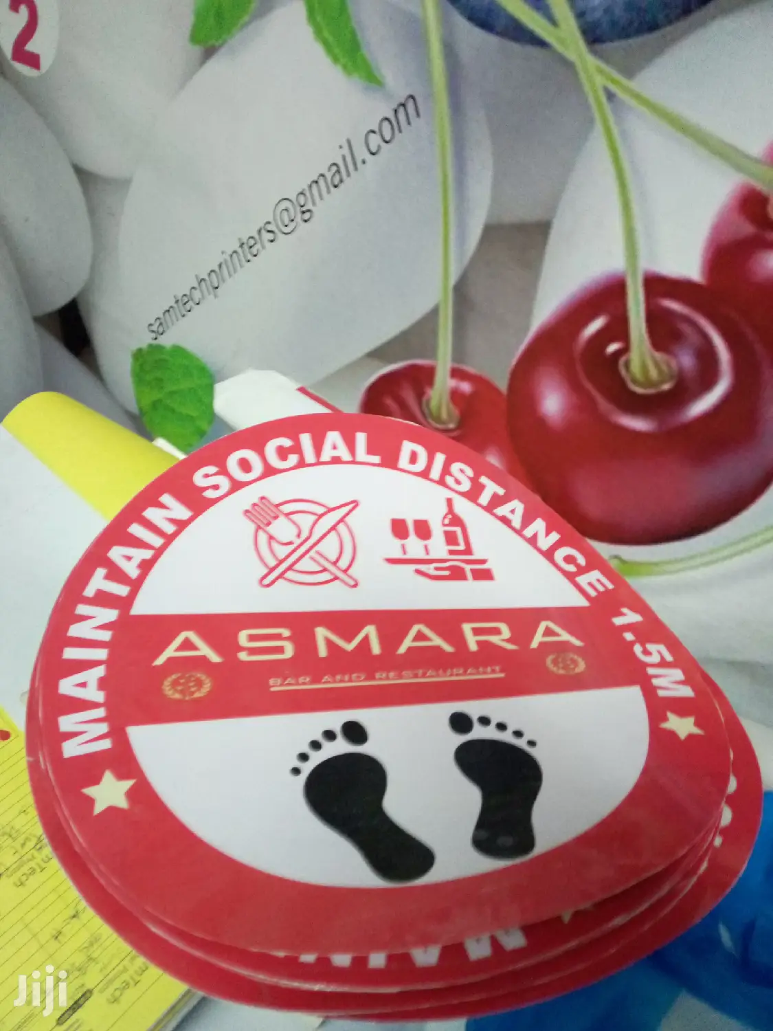 Bar And Restaurant Floor Stickers Printing