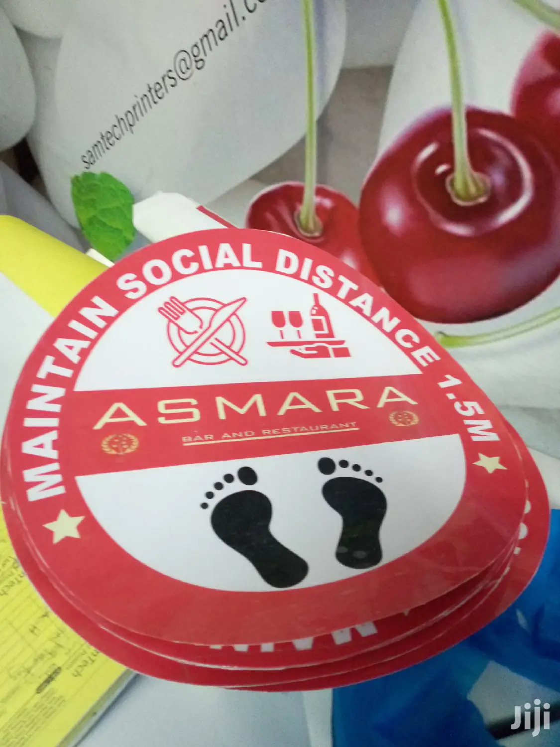 Bar And Restaurant Floor Stickers Printing