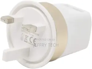 Punex, High Speed Dual USB Travel Charger, 2 USB Ports, Whit