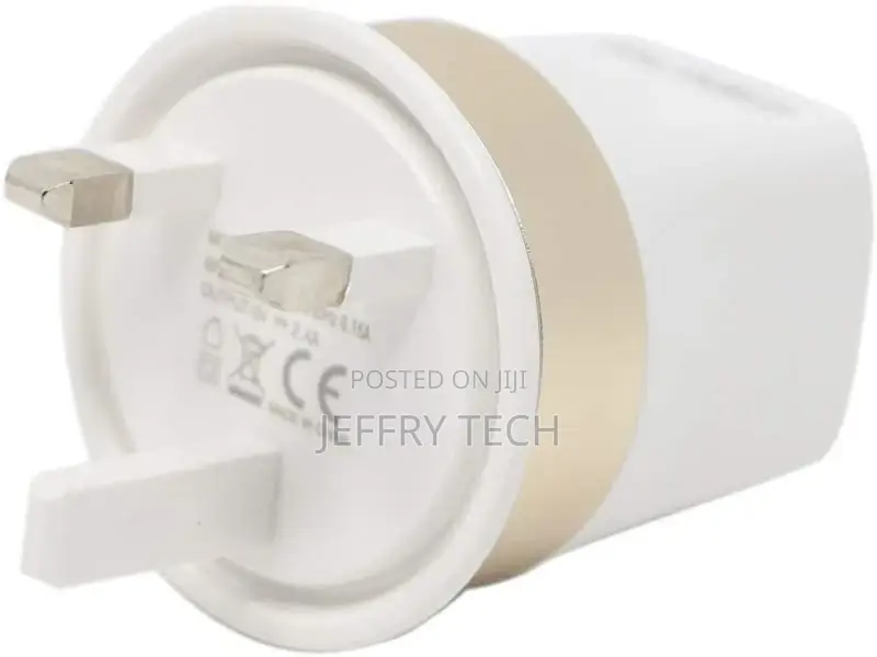 Punex, High Speed Dual USB Travel Charger, 2 USB Ports, Whit