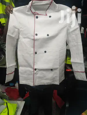 Chef Jackets-White Red Deco