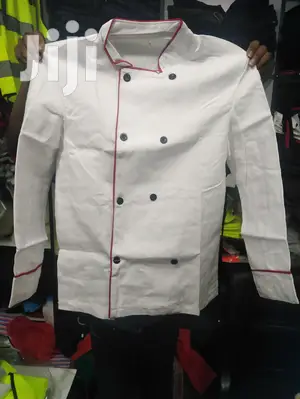 Chef Jackets-White Red Deco